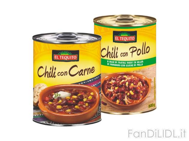 Chili con carne o con pollo , prezzo 2.49 EUR