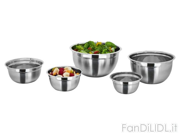 Set ciotole in acciaio , prezzo 12.99 EUR 
Set ciotole in acciaio 3 o 5 pezzi 
- ...