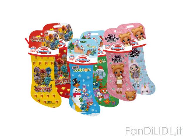 Calza Befana , prezzo 3.99 EUR 
Calza Befana 
- Gormiti, Mini cuccioli o Na! Na! ...
