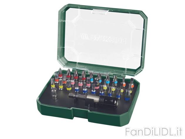 Set bit , prezzo 7.99 EUR 
Set bit 11, 15 o 32 pezzi 
- Lavorazione in acciaio temprato, ...