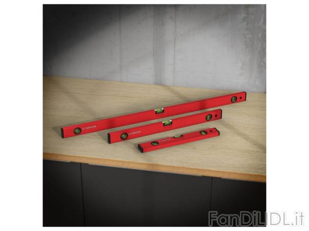 Set livelle , prezzo 8.99 EUR 
Set livelle 3 pezzi 
- Per misurazioni angolari di ...
