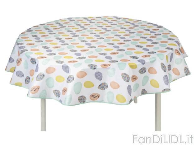 Tovaglia , prezzo 3.99 EUR 
Tovaglia 130x160 cm o Ø 160 cm 
- Senza PVC e adatta ...
