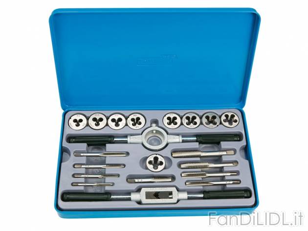 Set maschi e filiere Powerfix, prezzo 9,99 &#8364; per Al set 
- In robusta ...
