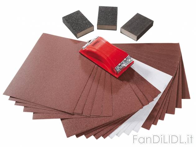 Set per levigatura manuale Powerfix, prezzo 6,99 &#8364; per Al set 
- 1 supporto ...
