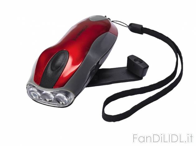 Torcia LED a dinamo Livarno Lux, prezzo 4,99 &#8364; per Alla confezione 
- ...