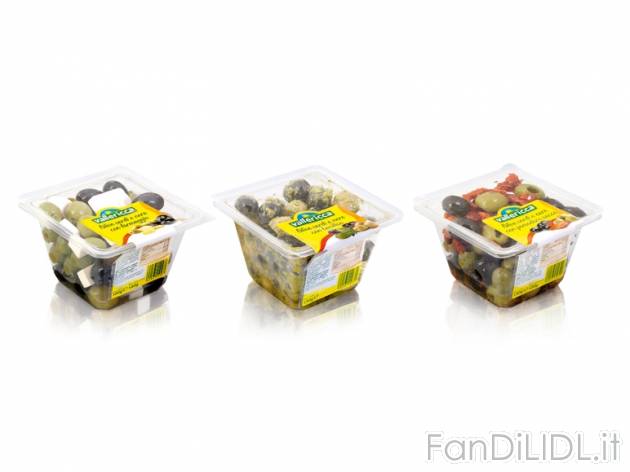 Antipasto tris di olive Vallericca, prezzo 1,49 &#8364; per 150 g, € 9,93/kg ...
