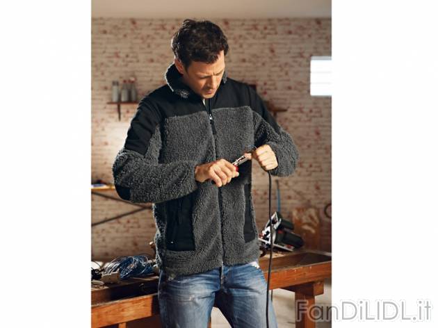 Felpa in pile da uomo Livergy, prezzo 14,99 &#8364; per Alla confezione 
- ...