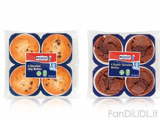 Muffins con gocce di cioccolato McEnnedy, prezzo 0,99 &#8364; per 300 g, € ...