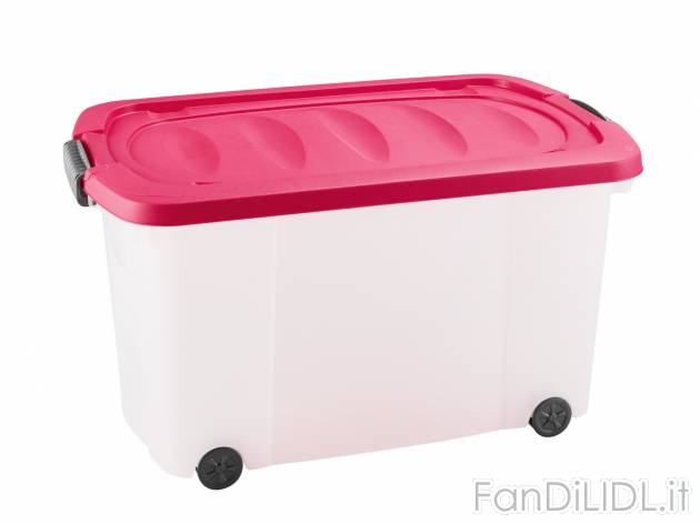Contenitore con rotelle , prezzo 9.99 &#8364; 
- In robusta plastica con aperture ...
