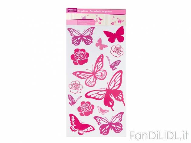 Set adesivi da parete Melinera, prezzo 3,99 &#8364; per Al set 
- Con brillantini ...