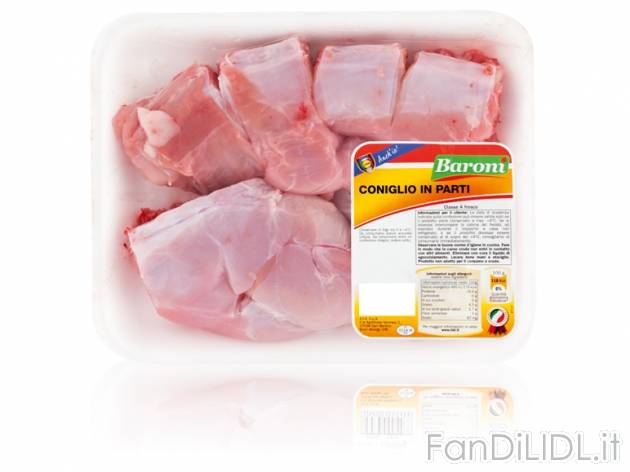 Coniglio in parti , prezzo 6,49 &#8364; per Al kg 
- Provatelo al forno con ...