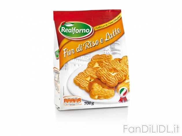 Frollini Fior di Riso , prezzo 1,19 &#8364; per 700 g, € 1,70/kg EUR. 
- ...