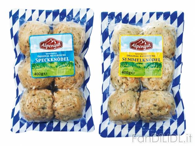 Canederli bavaresi , prezzo 2,49 &#8364; per 400 g, € 6,23/kg EUR. 
- Gustosissimi ...
