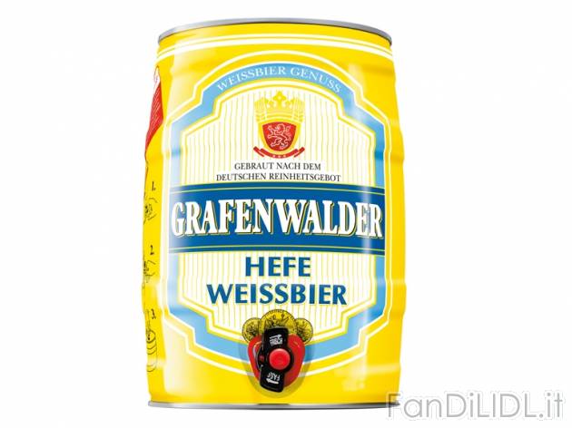 Birra Weizen Fusto , prezzo 7,49 &#8364; per 5 l, € 1,50/l EUR. 
- Da servire ...
