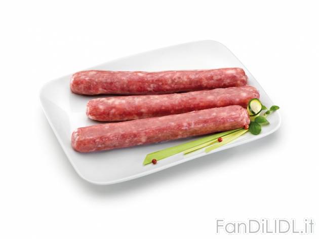 Salsicce di tacchino con suino e pollo Baroni, prezzo 1,79 &#8364; per 450 g, ...