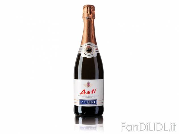 Asti Spumante DOCG , prezzo 2,29 &#8364; per 0.75 l, € 3,05/kg EUR. 
- Temperatura ...