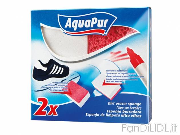 Spugna cancella sporco AquaPur, prezzo 0,99 &#8364; per Alla confezione, 2 pezzi ...