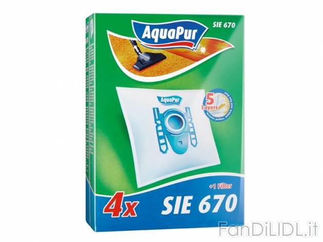 Sacchetti per aspirapolvere AquaPur, prezzo 2,99 &#8364; per Alla confezione, ...
