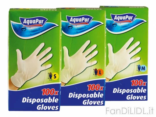 Guanti nitril monouso AquaPur, prezzo 4,99 &#8364; per Alla confezione, 100 ...