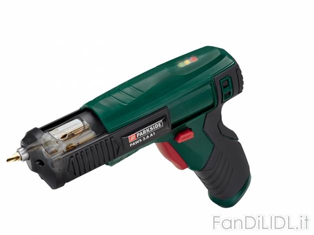 Avvitatore ricaricabile Parkside, prezzo 19,99 &#8364; per Alla confezione 
- ...