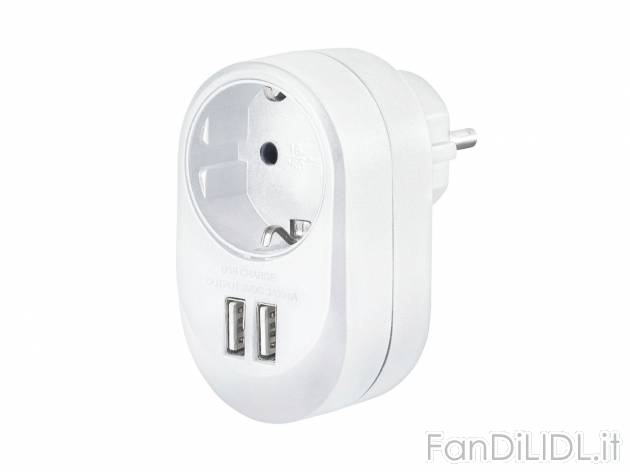 Adattatore con 2 prese USB , prezzo 5.99 &#8364; 
- Per ricaricare cellulari, ...