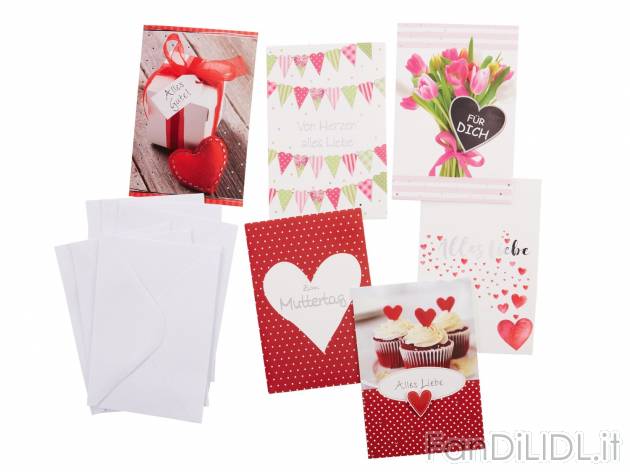 Set biglietti di auguri, 6 pezzi , prezzo 1.49 &#8364;