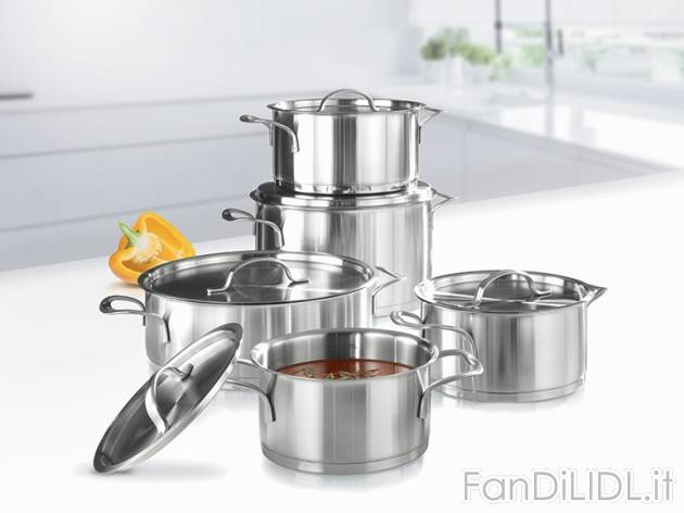 Set pentole Ernesto, prezzo 69,99 &#8364; per Al set 
- In acciaio inossidabile ...