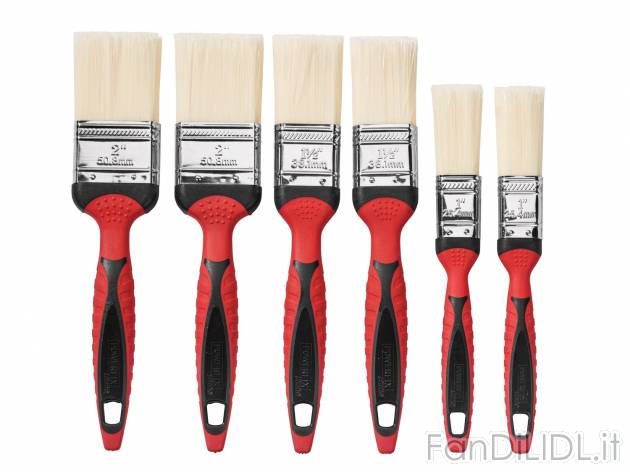 Set pennelli piatti, 6 pezzi , prezzo 3.99 &#8364; 
- Adatto per colori a dispersione, ...