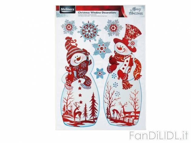 Adesivi natalizi per finestre Melinera, prezzo 0,99 &#8364; per Alla confezione ...