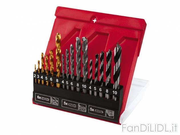 Set punte per trapano Powerfix, prezzo 4,99 &#8364; per Al set 
- Per acciaio, ...
