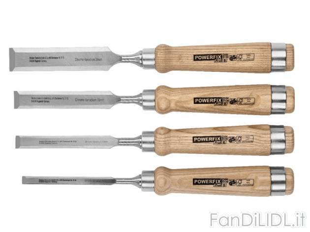 Set scalpelli Powerfix, prezzo 7,99 &#8364; per Al set 
- Lame in acciaio al ...