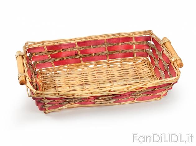Cesto ovale o rettangolare di vimini con manici , prezzo 2,99 &#8364; per Alla ...