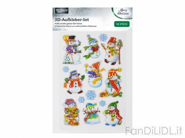 Set adesivi natalizi Melinera, prezzo 0,99 &#8364; per Al set 
- Ideali anche ...