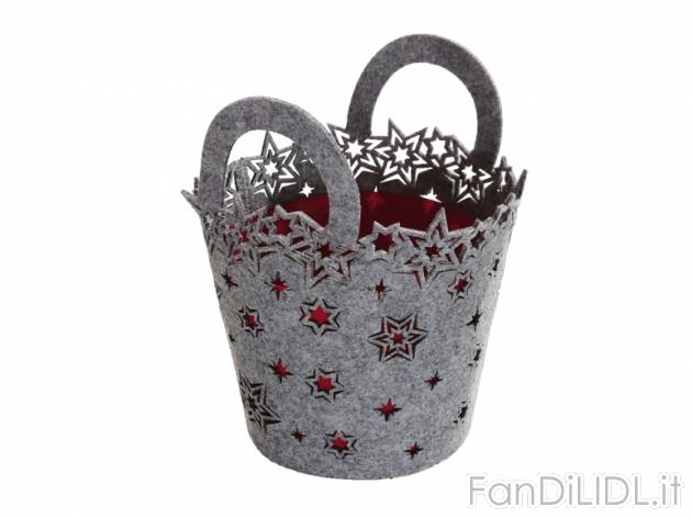 Cestino decorativo in feltro Melinera, prezzo 2,99 &#8364; per Alla confezione ...