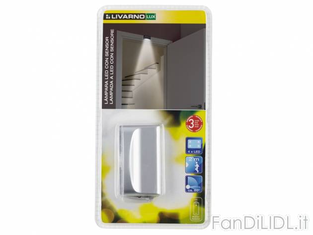 Lampada a LED con sensore Livarno Lux, prezzo 6,99 &#8364; per Alla confezione ...