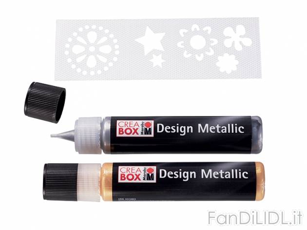 Set pennarelli con stencil , prezzo 3,99 &#8364; per Al set 
- Pennarelli brillanti: ...