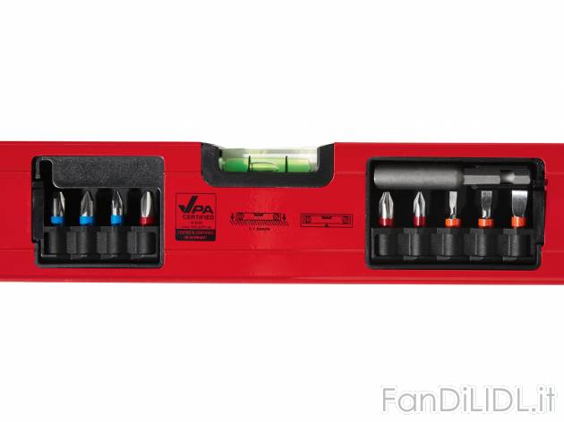 Set livelle con bit integrati , prezzo 12.99 &#8364; 
- Con 3 livelle per misurazioni ...