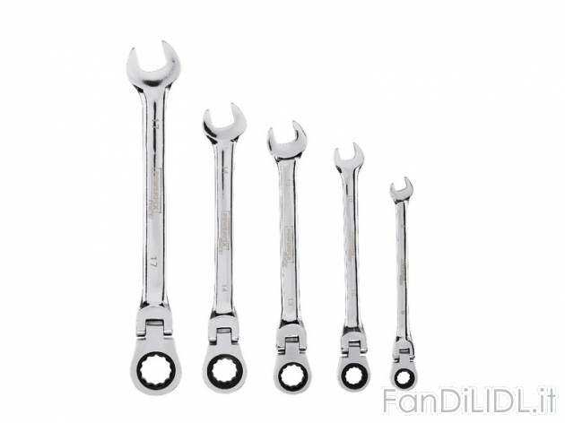 Set chiavi combinate Powerfix, prezzo 14,99 &#8364; per Al set 
- Testa a cricchetto ...