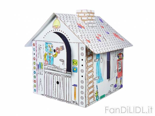 Casetta in cartone da colorare , prezzo 9,99 &#8364; per Alla confezione 
- ...