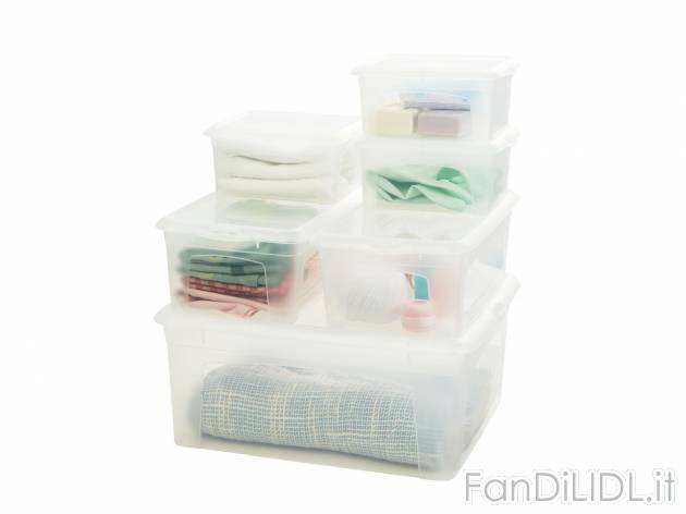 Box multiuso, 6 pezzi , prezzo 9.99 &#8364; 
- Con coperchi facilmente chiudibili
- ...