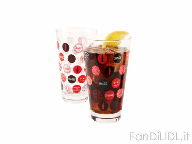 Bicchieri Coca Cola, 2 o 3 pezzi , prezzo 2.99 &#8364;