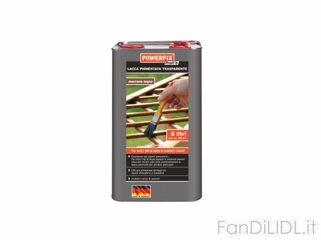 Vernice per legno 5 L, marrone scuro , prezzo 9.99 &#8364; 
- Per tutti i tipi ...