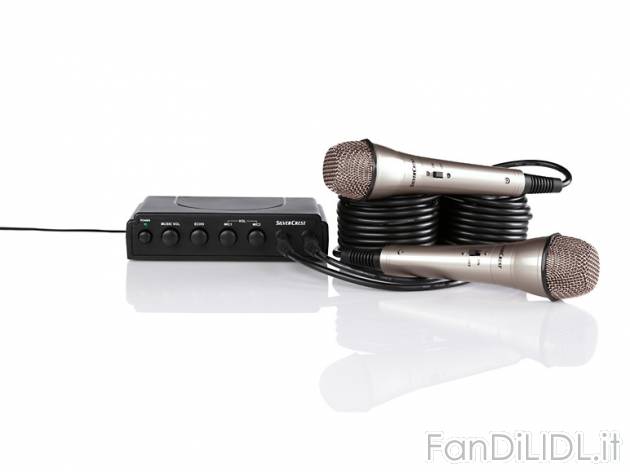 Set karaoke Silvercrest, prezzo 24,99 &#8364; per Alla confezione 
- Set completo ...
