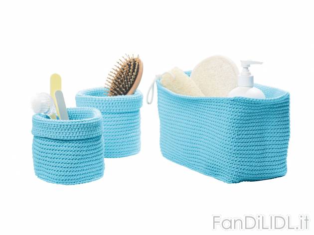 Set cestini portaoggetti, 3 pezzi , prezzo 11.99 &#8364; 
- Effetto uncinetto
- ...