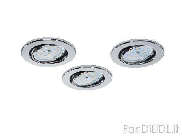 Set faretti da incasso a LED, 3 pezzi Livarno Lux, prezzo 14,99 &#8364; per ...