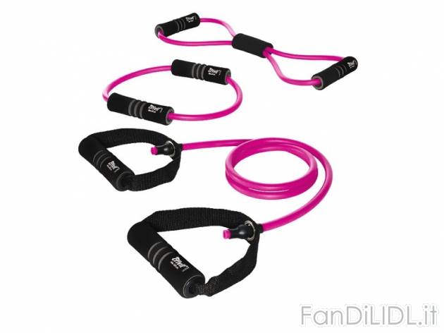 Set estensori Crivit, prezzo 5,99 &#8364; per Al set 
- Per rafforzare ed allungare ...