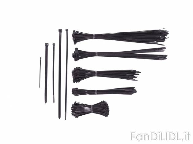 Set fascette fermacavo, 250 pezzi , prezzo 2.99 &#8364; 
- In diverse lunghezze ...