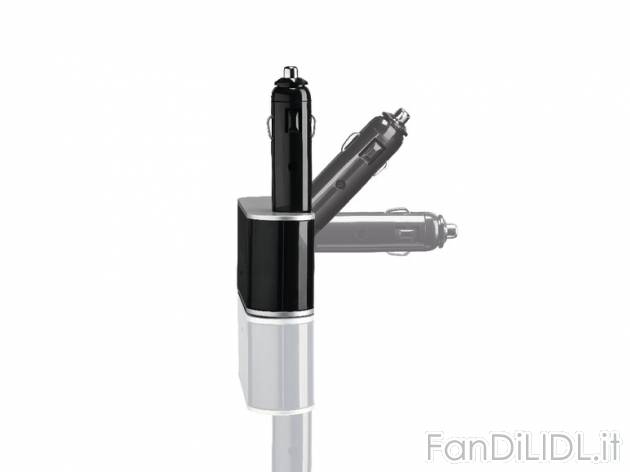 Adattatore 3 porte con porta USB, cavo di prolunga, caricabatterie USB per auto ...