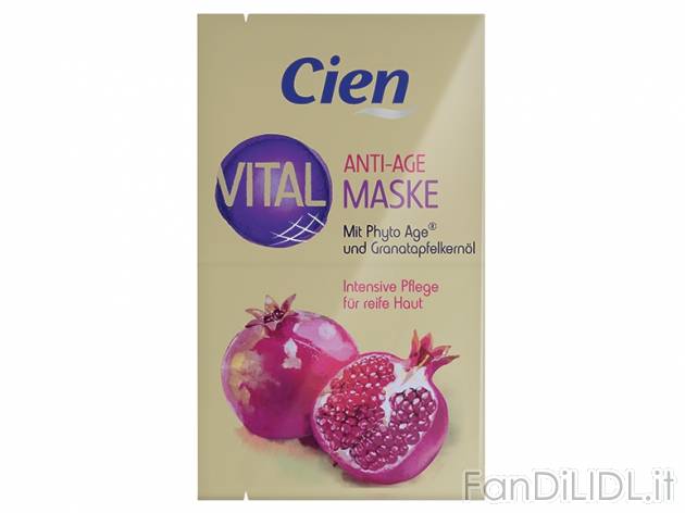 Maschera per il viso Cien, prezzo 0,49 &#8364; per Alla confezione 
- 2x 8 ml ...