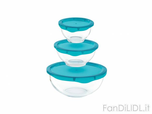 Set ciotole in vetro con coperchio, 2 o 3 pezzi , prezzo 9.99 &#8364; 
- Con ...